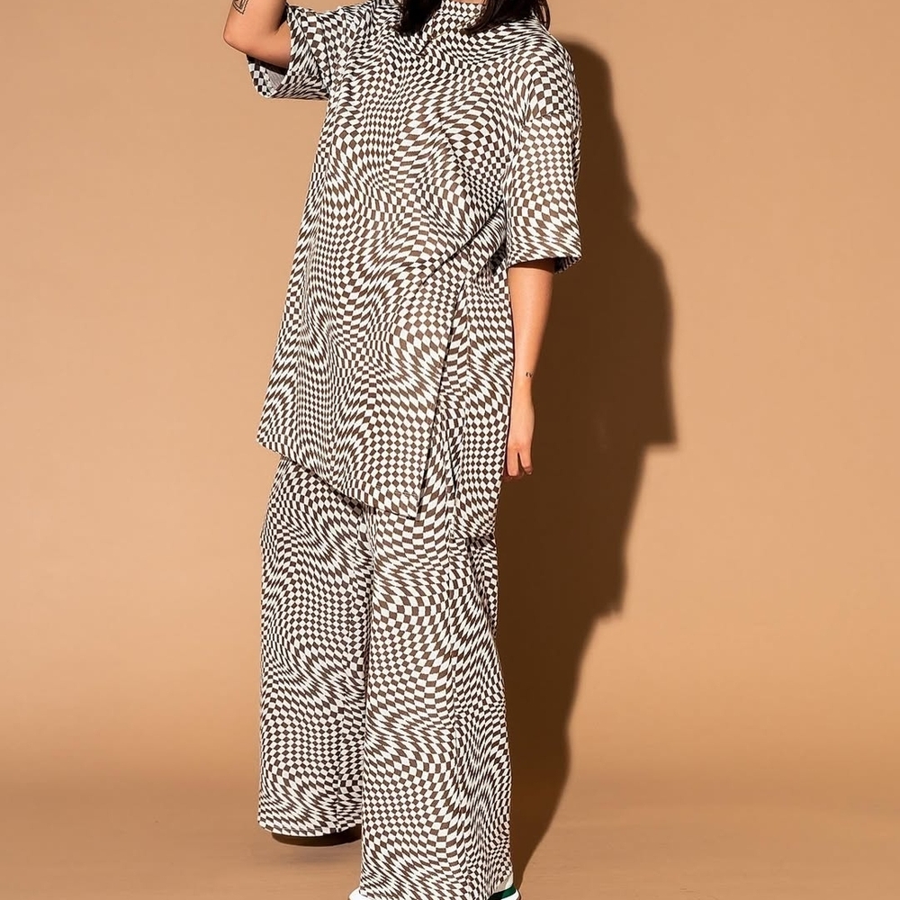 Dressed in LALA Optical Illusion Jumpsuit - Picture 2 of 5